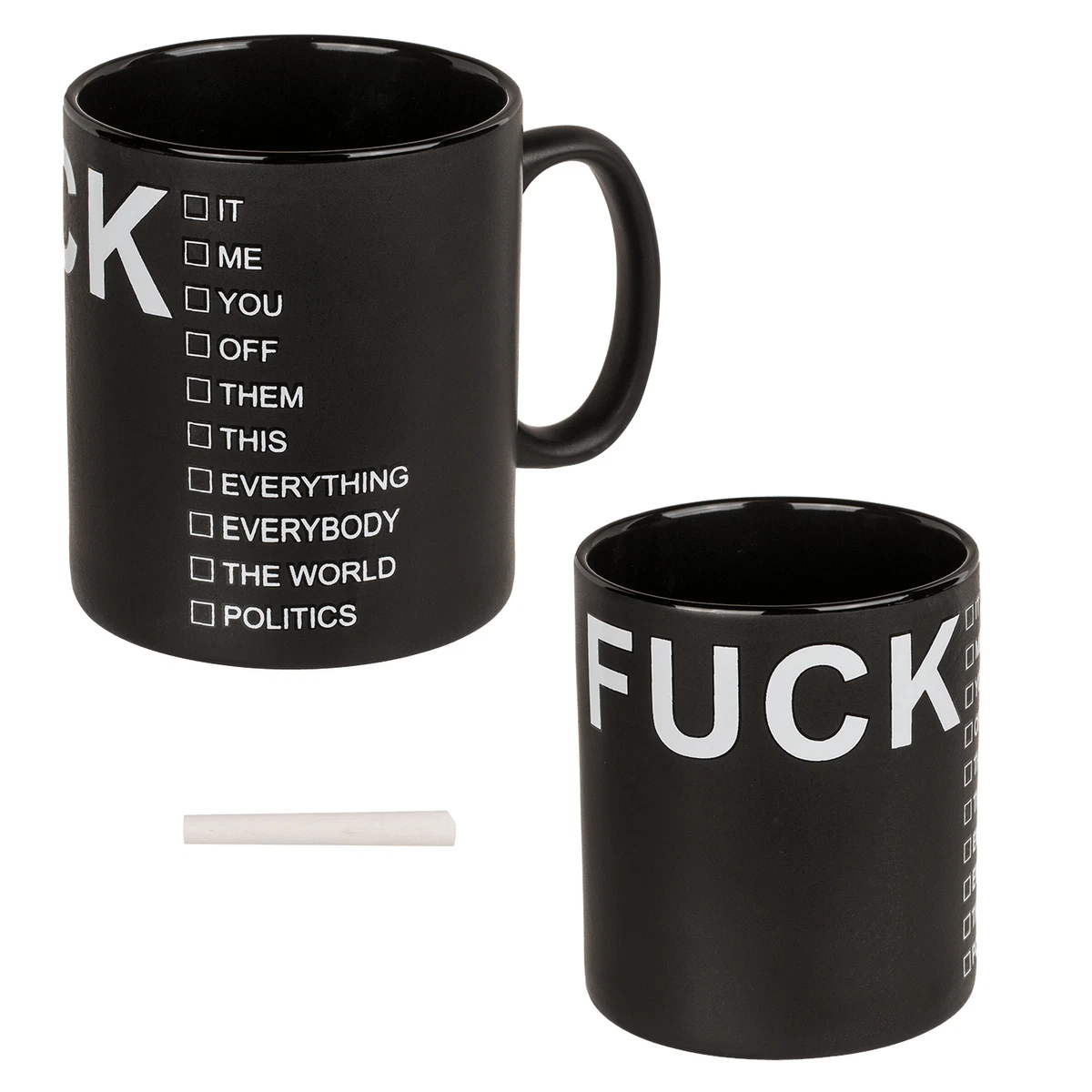 XXL Becher Fuck.. Fuck Everything Fuck the World 850ml Kaffeetasse Kaffeebecher