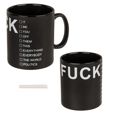XXL Becher Fuck.. Fuck Everything Fuck the World 850ml Kaffeetasse Kaffeebecher