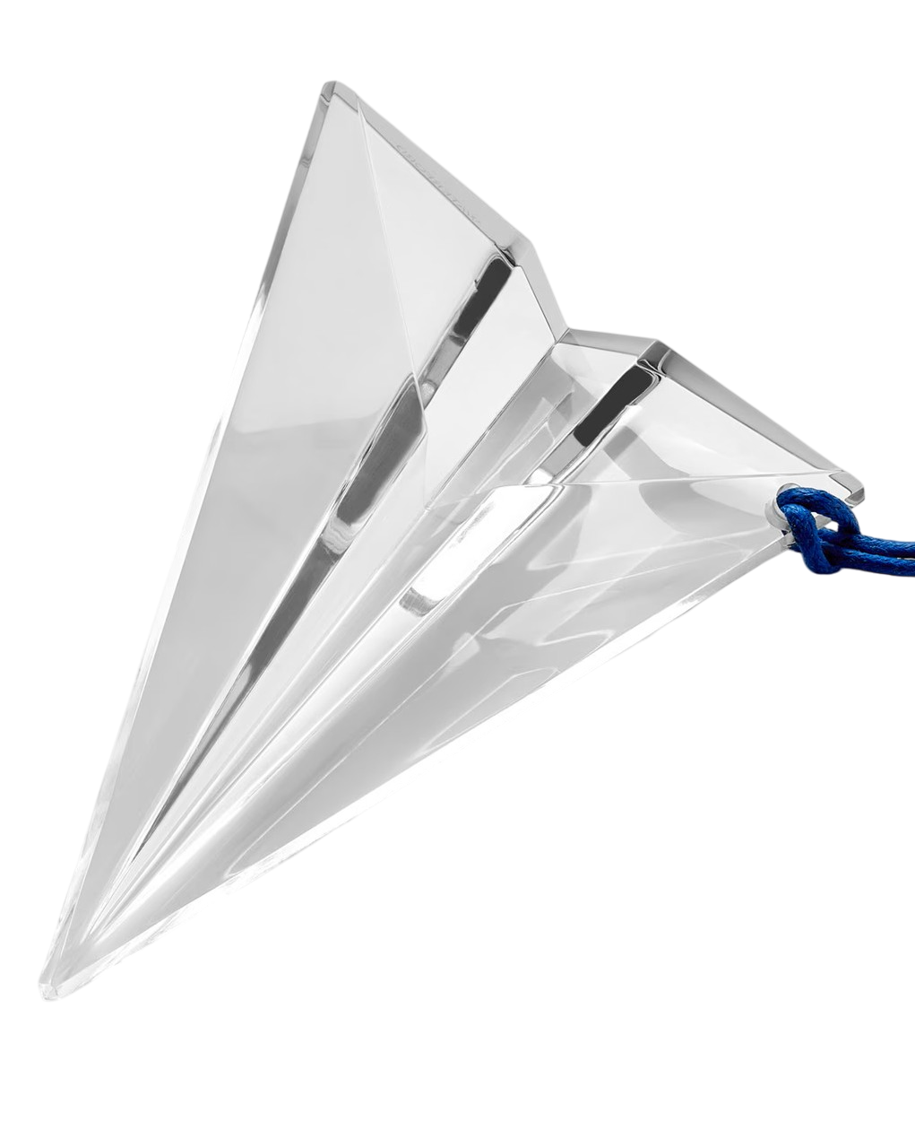 Waterford Origami Aeroplane Glass Tree Ornament.