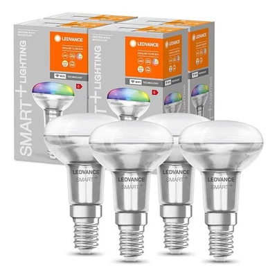 LEDVANCE 4x LED Smart+ R50 Reflector 3,3W = 40W E14 Mate RGBTW 2700K-6500K Regulable WiFi
