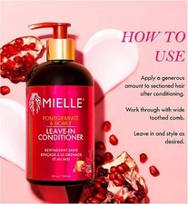 MIELLE💖 Organic Pomegranate & Honey Leave-In Conditioner, Curl Primer. 
