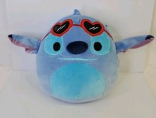 Original Squishmallows 8" Disney Stitch With Heart Sunglasses