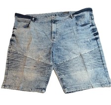 Southpole Shorts Mens Size 52 Light Wash Jean Stretch Denim Hip Hop Moto