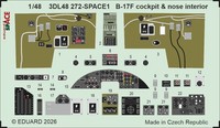 MW22 Eduard 3DL48272 B-17F Cockpit & Nose Interior Space 1/48 3D Decal For Reve