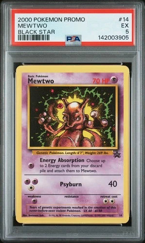 2000 POKEMON PROMO BLACK STAR #14 MEWTWO PSA 5