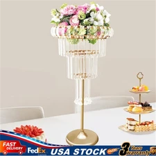 Tier Acrylic Flower Stand Gold Potted Holder Pots Display Wedding Plants Décor
