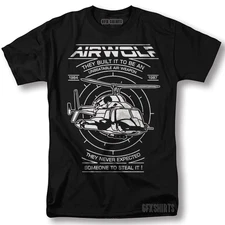 Airwolf Shirt TV Show Classic Retro Vintage Graphic Design T-Shirt