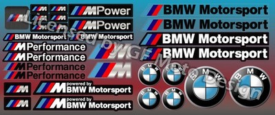 BMW Motorsport M Power 53 Decal Stickers Set Performance 3 5 7 Series M5 105