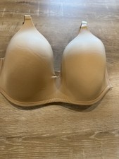 Soma Vanishing Wireless Bra 38DDD Satin Adjustable Beige Nude