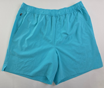 DSG Mens Solid Blue 6'' Inseam Athletic Fit Woven Agility Shorts Size L UV Protec