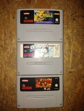 Thumbnail of ebay&reg; auction 204725922776 | 3 x SUPER NINTENDO - SNES WF RAW WRESTLEMANIA + KICK OFF + HULK THE INCREDIBLE