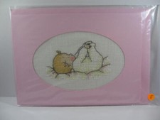gestickte rosa Passepartout-Karte: Baby (0112...