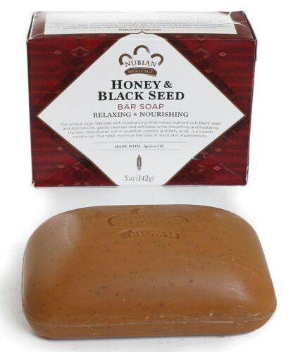 Nubian Heritage  "Honey & Black Seed"  5oz Soap / Shea Butter Bar - Imagen 1 de 3