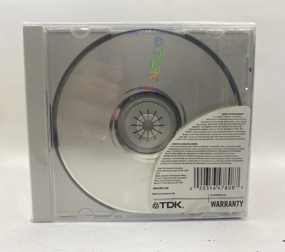 TDK • Data CD-R • 10 PACK • 650 MB 74 MIN • 12x Compatible • New / Sealed - Image 3 of 4