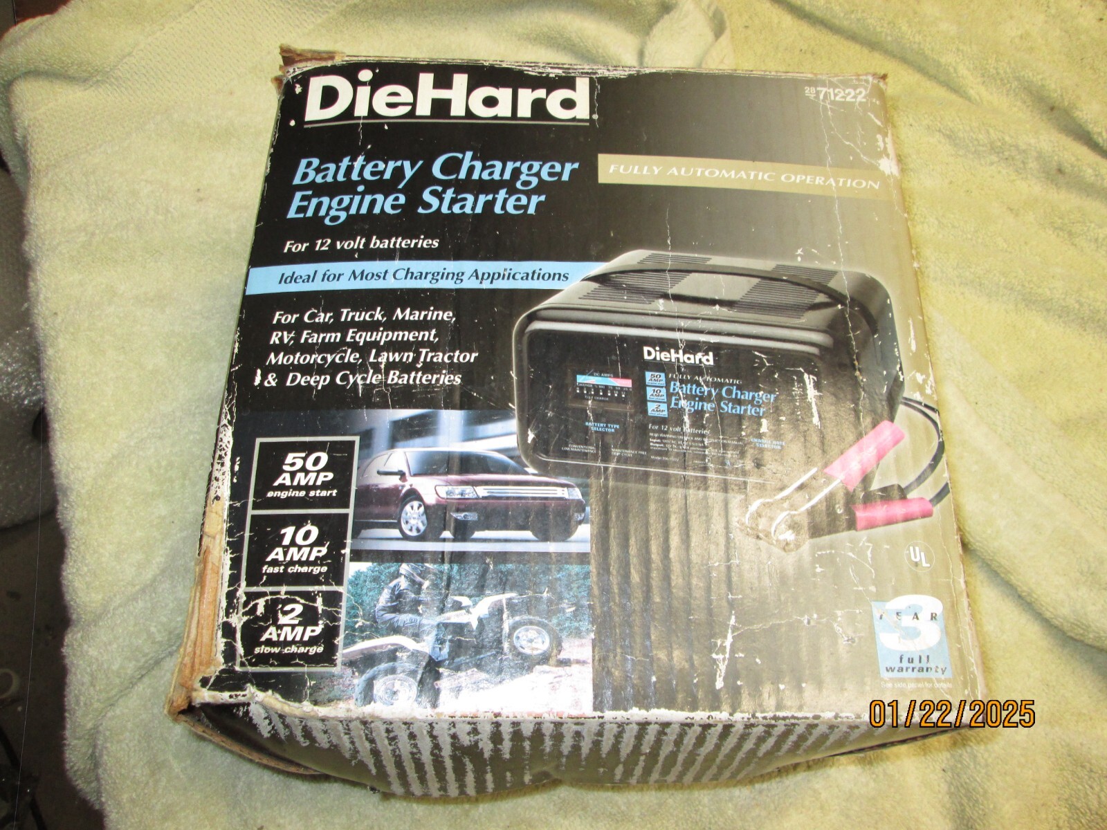 Diehard 2871222 12V Automatic Battery Charger/Engine Starter Tested