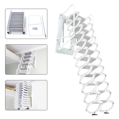 Telescopic Ladder Attic Ladder Pull Down Attic Ladder Alloy Attic Stairs 12 Step