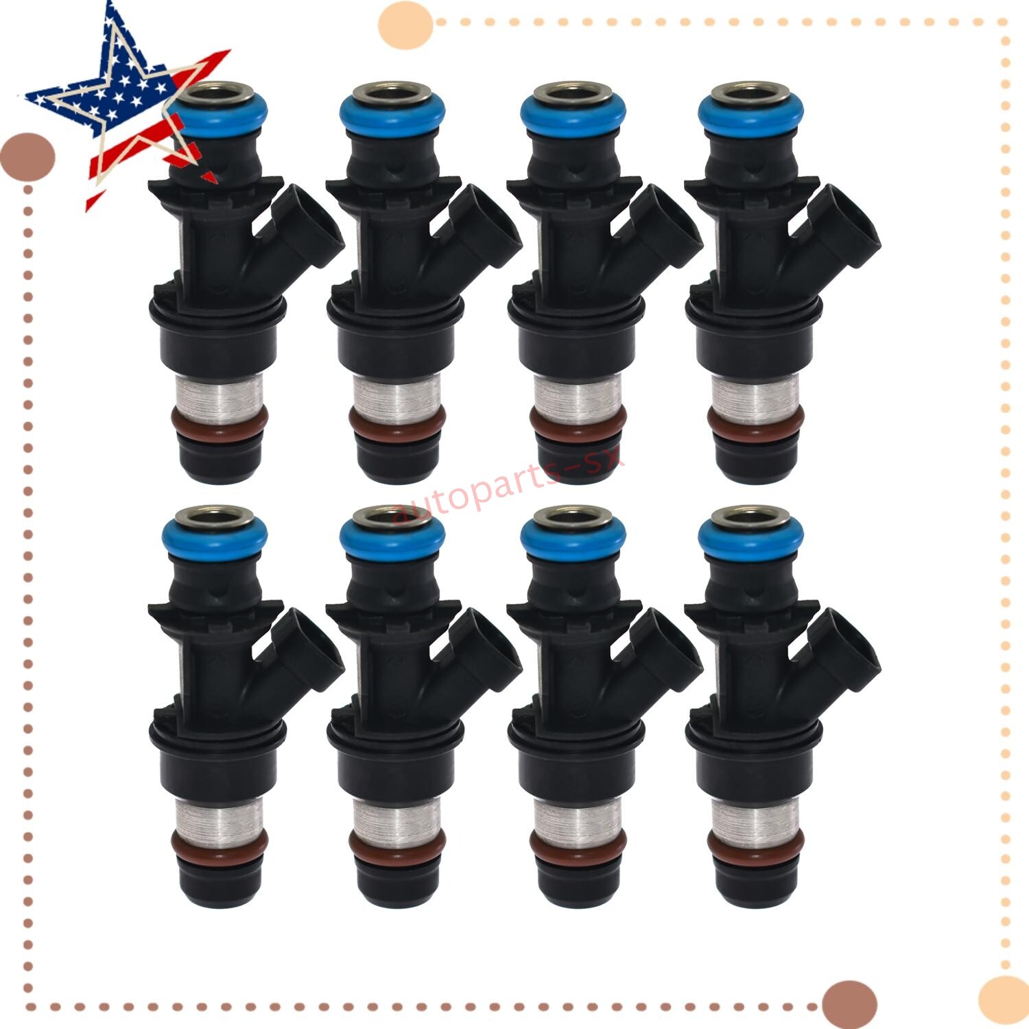 8x Fuel Injector for 2001-2007 GM Chevy GMC Truck 4.8L 5.3L 6.0L 25317628
