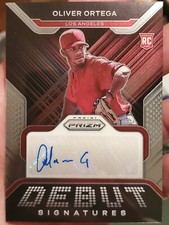 2022 Panini Prizm Baseball Debut Signatures LA Angels Oliver Ortega No.DS-OO 