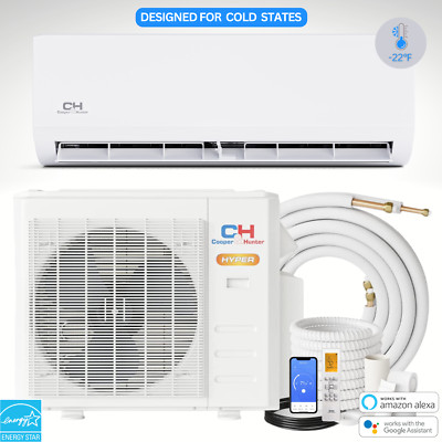 9000 BTU High Efficiency Hyper Series Mini Split Heat Pump Air Conditioner 230V