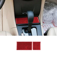 Red Carbon Fiber Interior Power Outlet Cover Trim For Honda Accord Sedan 2003-07