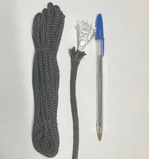 12.5' - 1/4" (6mm) Double Braid paracord rope.  1200+ lbs. tensile strength.