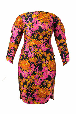 floral cloqué fitted sheath dress by zac posen
