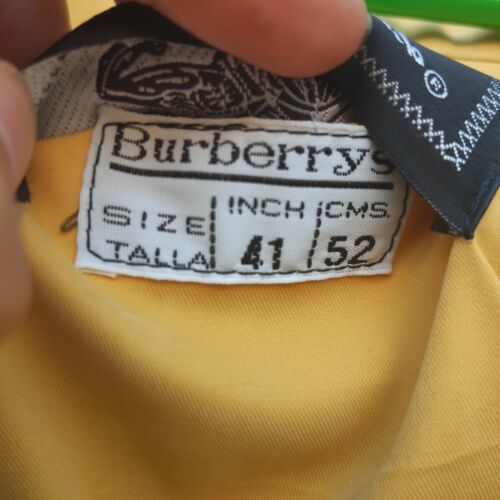 Vintage Burberrys Jacke Windbreaker Herren Zitrone Retro Herren gelber Mantel 90er Gr. 52 - Bild 9 von 12