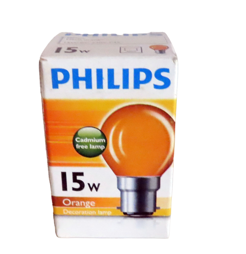 Ampoule Philips Orange 15W – Baïonnette, Neuve, Sans Boîte, Défaut Mineur Possible