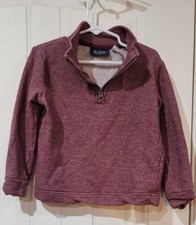 The Children  s Place Boys Fleece Pullover Sweatshirt 1/4 Zip Maroon - Size 4T