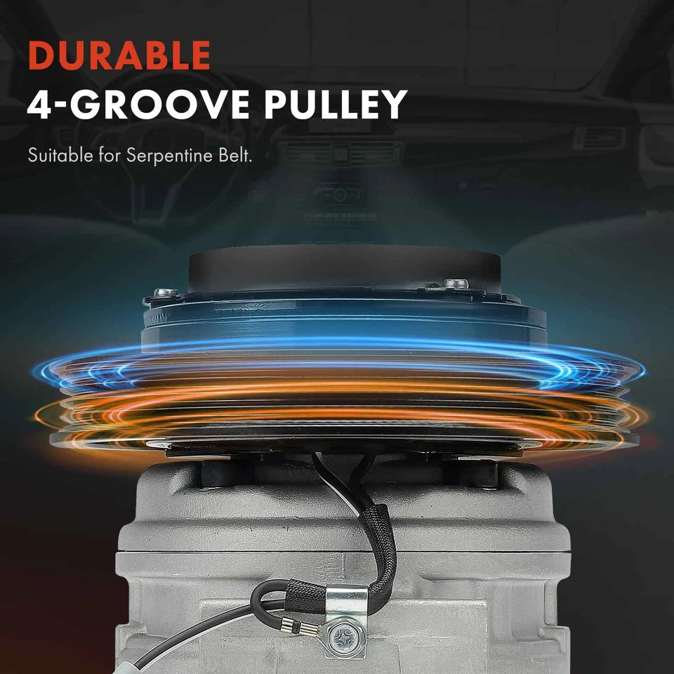 A/C AC Compressor for Toyota Corolla 1989-1997 Geo Prizm 1989-1992 10PA15E Style - Image 3 of 4