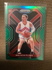 2020-21 PANINI PRIZM GREEN PRIZM Rookie #287 MALACHI FLYNN RAPTORS.         JT23