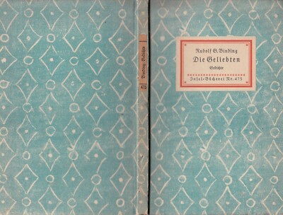 INSEL-BÜCHEREI Nr. 0475-1 BINDING : DIE GELIEBTEN   GEDICHTE  1935 f