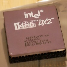 Vintage Intel 486 A80486DX2-66 66 MHz SX911 CPU Tested  Working 20