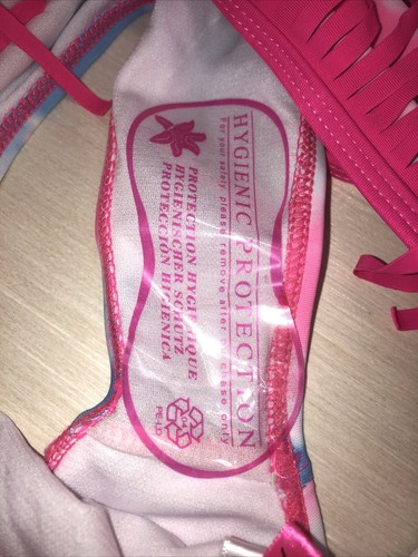 NWT Betsey Johnson Size Medium 10 Swimsuit 2 PC Girls Pink Bikini Swimwear D9 - Picture 11 of 11