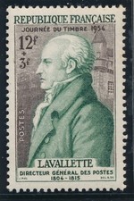 TIMBRE FRANCE 969** Journée du Timbre Lavalette  1954