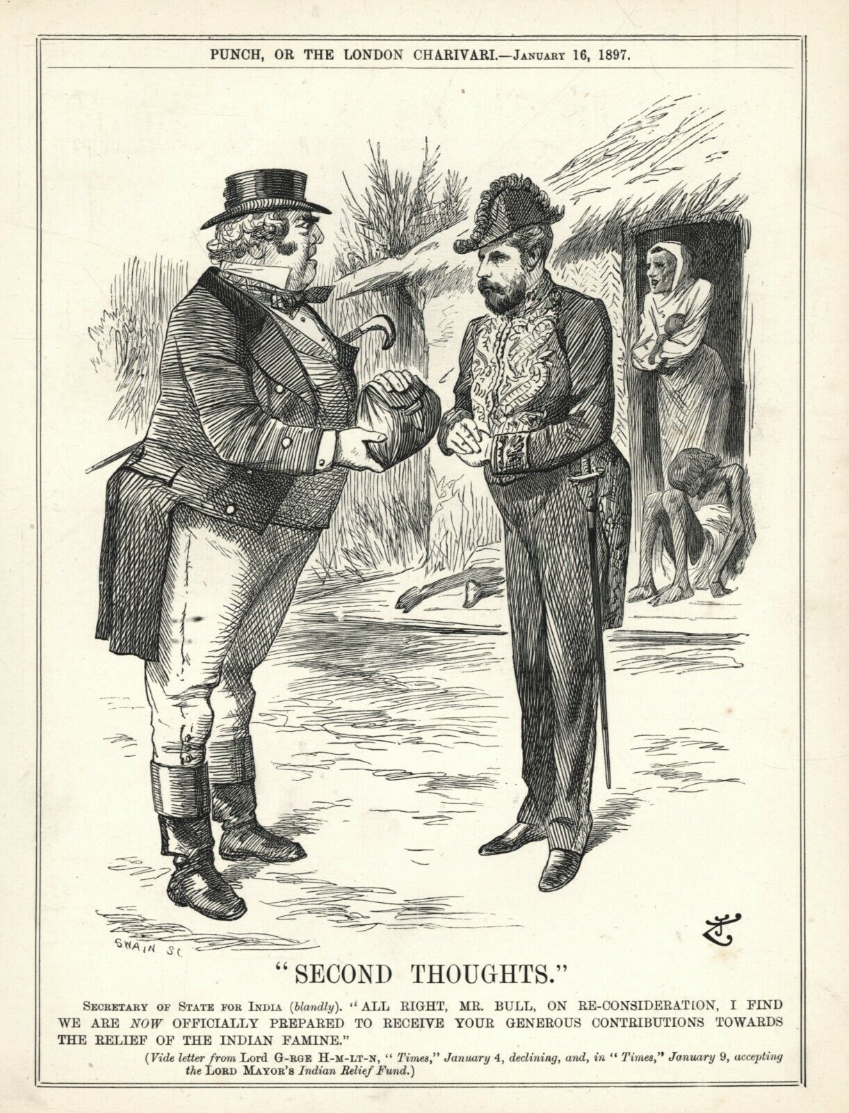 Rare BRITISH Political Cartoon: INDIAN FAMINE OF 1896-1897 - Lord Hamilton INDIA | eBay Rare BRITISH Political Cartoon: INDIAN FAMINE OF 1896-1897 - Lord Hamilton INDIA | eBay