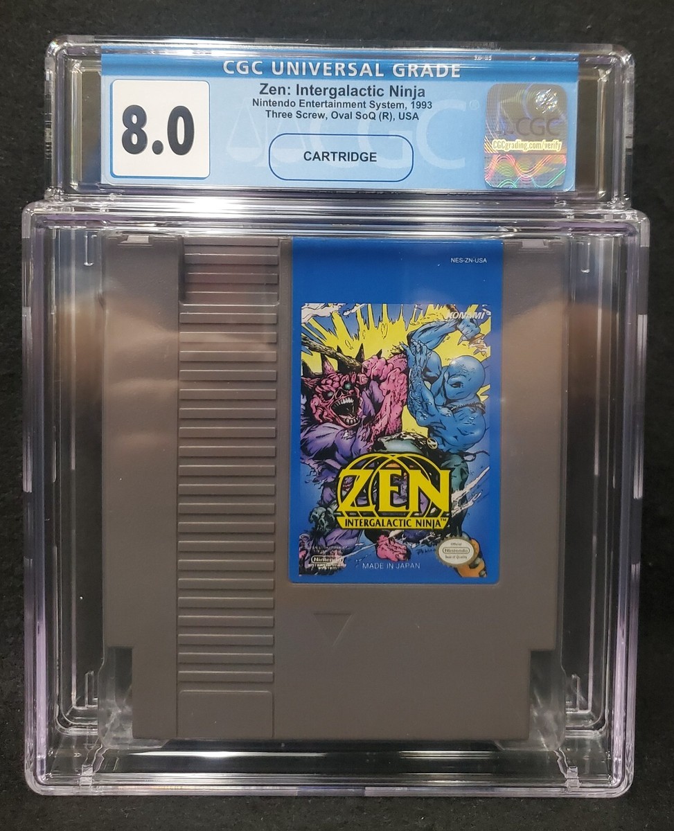 Nintendo Nes Zen: The Intergalactic Ninja CGC Graded 8.0 Excellent