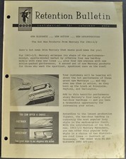 1963 Mercury Marauder S-55 Comet S-22 Sportster Sales Training Bulletin Original 1963 Mercury Marauder S-55 Comet S-22 Sportster Sales Training Bulletin Original