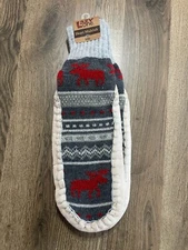 Lazy One Slippers Short Muluk Shoe Size Womens Size 11-13, Reindeer Christmas