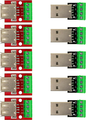 USB Type a Male and Female Breakout Board Kit 4Pin USB to DIP Adapter with 3.81M