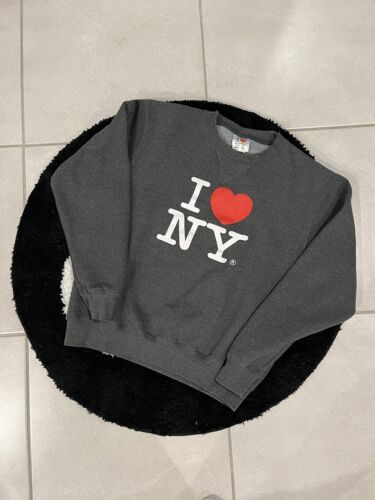 I Love NY Dark Gray Sweatshirt - Size Mens S