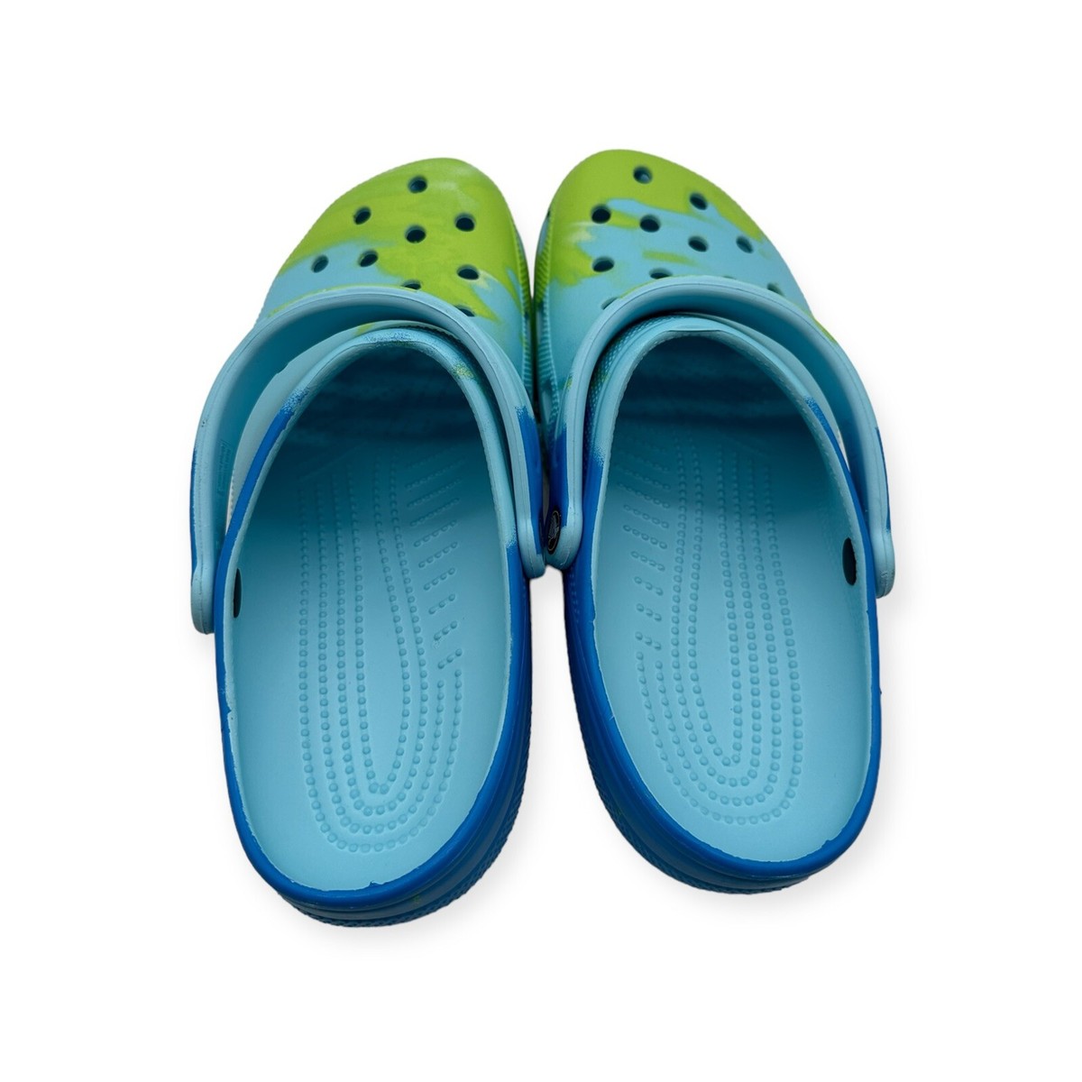 Crocs Classic Ombre Clog Arctic Multicolor Blue Lime Green M9/W11 208275-4LE NEW Crocs Classic Clog Ombre Adult Clogs Arctic Blue - Green US  main image 3