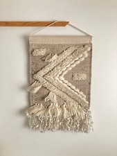 Cream Macrame Woven Wall Hanging Wall Art
