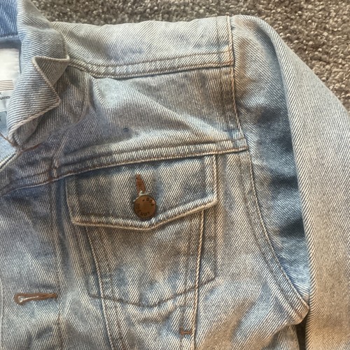 London Fog Kids Vintage Long Sleeve Button Down Light Blue Denim Jacket Size 4T - Picture 8 of 15