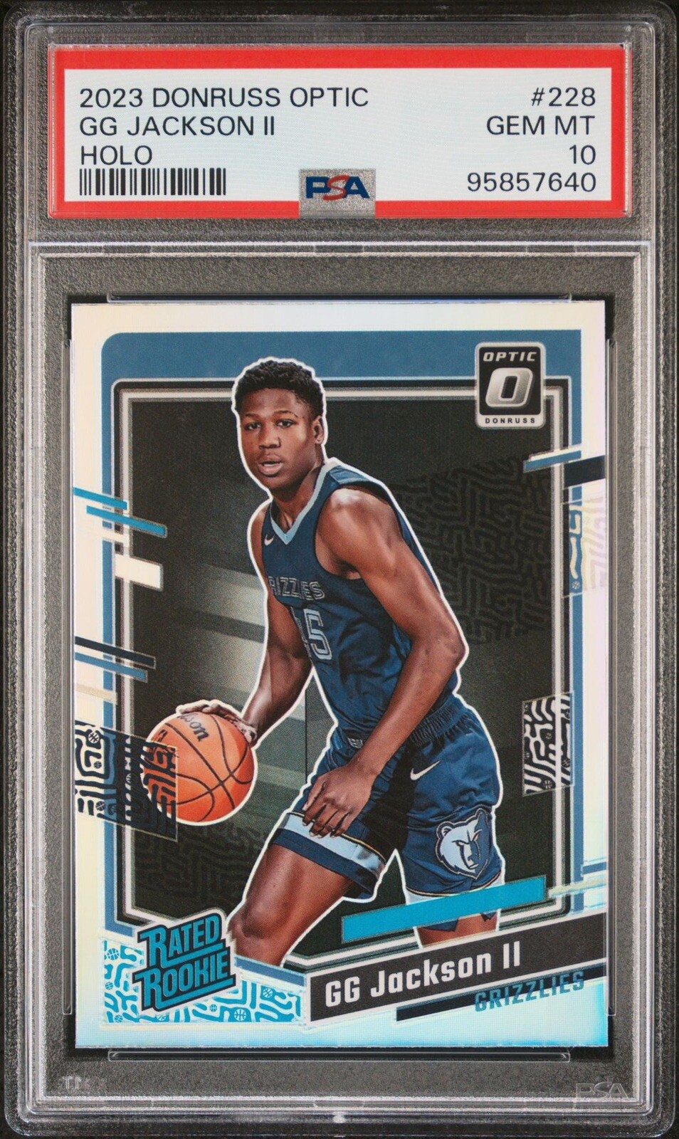 2023-24 Donruss Optic GG Jackson II Holo Prizm Rated Rookie Card RC #228 PSA 10