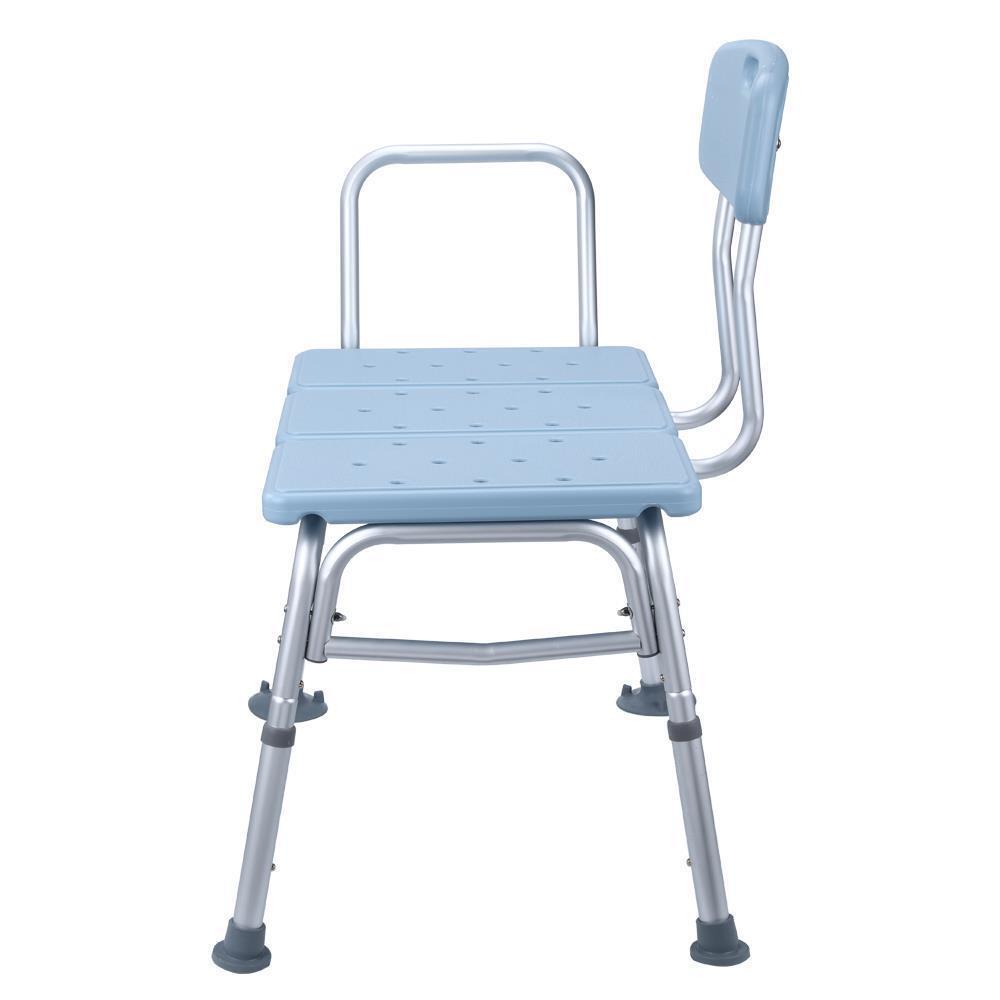 10 Height Adjustable Bench Bath Tub Shower Chair with Arm & Back for Elderly