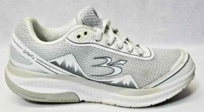 GDEFY Gravity Defyer Sneakers White Gray Mighty Walk Athletic Shoes Women Sz 8.5