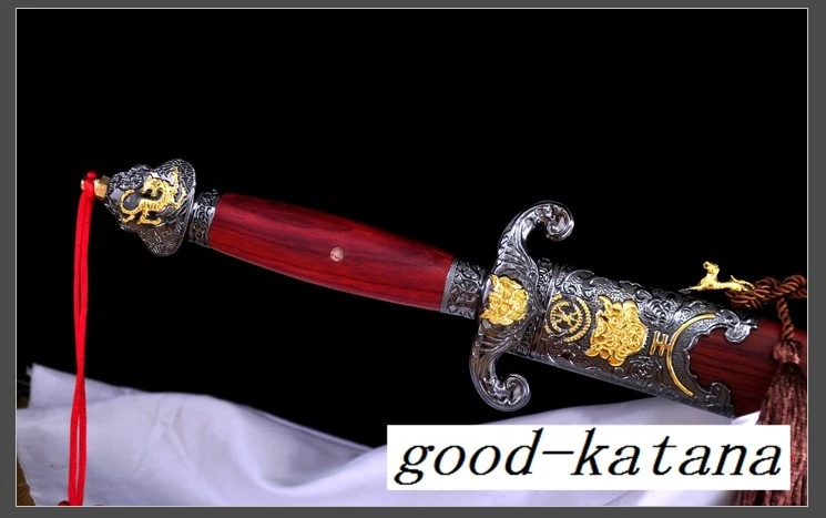 Espadas chinas de acero inoxidable de alta calidad "Tai chi JIAN" (劍) buena elasticidad Foto 3 de 4