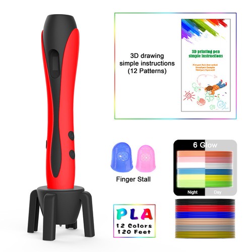 3D Stifte SET 1,75MM 12Farben 120ft PLA Filament ABS 3D Pen DIY Kinder Geschenk - Bild 47 von 55