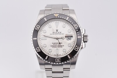 (美品)ROLEX Submariner fashionホワイト文字盤 美品)ROLEX Submariner fashionホワイト文字盤